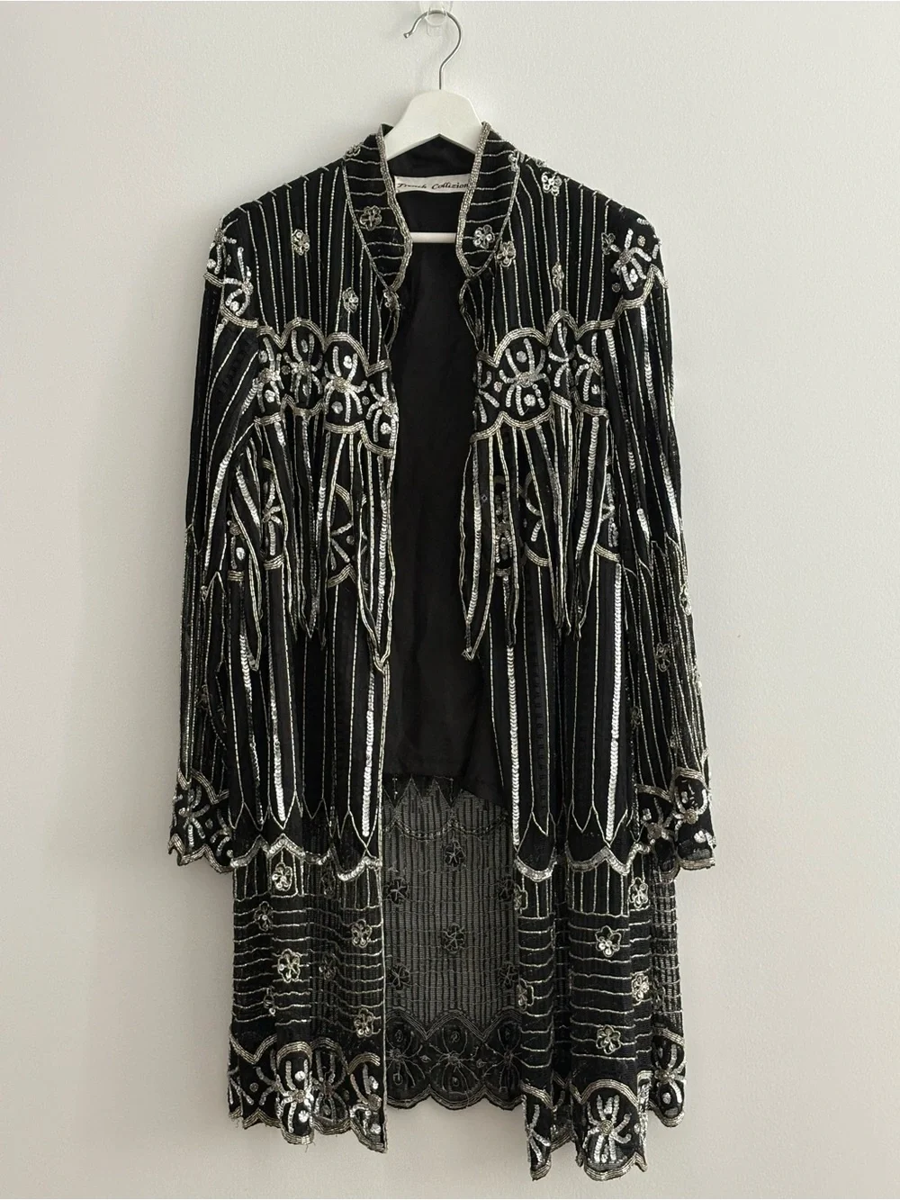 Vintage French Collizioni Hand Beaded & Sequined Duster Jacket